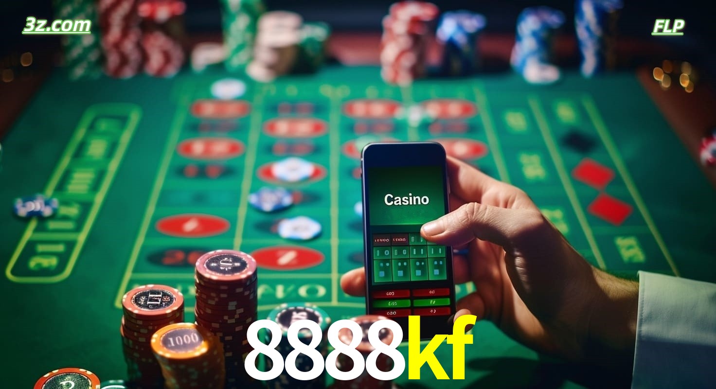 Cassino online móvel 8888kf com apostas em roleta e fichas de pôquer