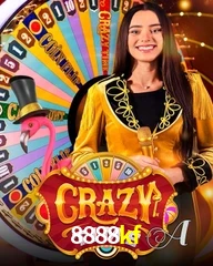 Crazy Time live game no 8888kf cassino com entretenimento ao vivo para jogadores do Brasil